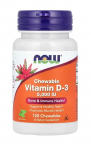 Vitaminas D-3, 5000 TV (kramtomas) &ndash; 120 kramtomųjų