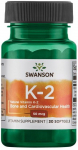 Vitaminas K-2 &ndash; natūralus, 50 mcg &ndash; 30 mink&scaron;tųjų kapsulių