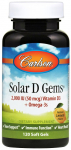 Solar D Gems, 2000 IU Natural Lemon - 120 softgels