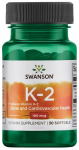 Vitaminas K-2 &ndash; natūralus, 100 mcg &ndash; 30 mink&scaron;tųjų kapsulių