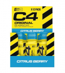 C4 Originalus prie&scaron;treniruotinis gėrimas, citrusinių vaisių ir uogų skonio &ndash; 12 x 60 ml.