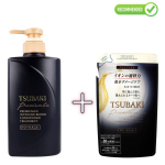 Shiseido Tsubaki Premium EX taastav palsam-mask kahjustatud juustele 490ml + t&auml;ide 363ml