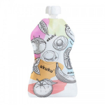 Akuku A0056 Korduvkasutatavad kotid imikutoidu s&auml;ilitamiseks 150ml (5tk)