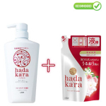 Lion Hadakara Niisutav vedel lillel&otilde;hnaline kehapesuseep 500ml + t&auml;ide 360ml