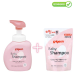 Pigeon Flower vahustamisdosaatoriga &scaron;ampoon-vaht 350ml + t&auml;ide 300ml