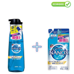 Lion Top Super Nanox Kontsentreeritud vedel pesupesemisvahend, pumbaga pudelis 400ml + t&auml;itepakend 350g