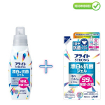 Lion Bright Strong Antibakteriaalse toimega valgendav hapnikugeel raskesti eemaldatavale plekkidele 510ml + t&auml;itepakend 480ml