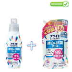 Lion Bright Strong Antibakteriaalse toimega valgendav hapnikugeel raskesti eemaldatavale plekkidele 510ml + t&auml;itepakend 900ml