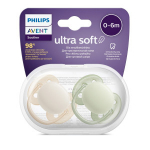 Philips Avent SCF091/05 Silikoonist lutt lastele vanuses 0 kuni 6 kuud, 2tk