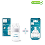 Philips Avent SCY100/01 Koolikutevastane lutipudel + SCY762/02 Koolikutevastane lutipudeli lutt