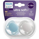 Philips Avent SCF091/17 Silikoonist lutt lastele vanuses 6 kuni 18 kuud, 2tk
