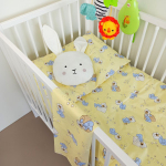 Kolmeosaline laste voodikomplekt, BEARS 100x140/105x150/40x60cm
