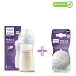 Philips Avent SCY906/01 Natural Response lutipudel + SCY965/02 Silikoonist lutt lutipudelile