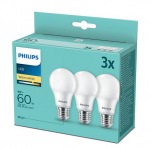 LED lamp 3tk E27 230Vac 8W (60W) 806lm, soe valge, Philips