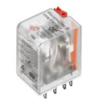 Relee 4, CO kontakt testnupuga, AgNi 0,15 &mu;m Au, Nimijuhtpinge: 24 V AC, Pidevvool: 5 A, Pistik&uuml;hendus
