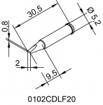 Jootmisotsik ERSADUR, 2.0mm/0.079in, ERSA