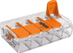 Universaalne juhtme konnektor, COMPACT 5x0.14-4mm&sup2;, 450V, 32A (karbis 25tk)  WAGO