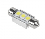 Auto LED lamp 1.5 W, 12V, 3LED, 30 lm, valge