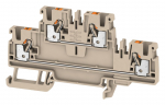 Multi-tier modular terminal, PUSH IN, 2.5 mm&sup2;, 800 V, 24 A, Number of levels: 2, dark beige, orange, Weidmuller