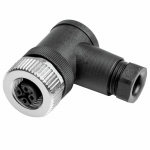 &Uuml;mmargune pistik (kohandatav kohapeal), Pistikupesa, nurk, Kruvi&uuml;hendus, M12, 0,14 mm&sup2;, 0,75 mm&sup2;, 4 - 6 mm, Pooluste arv: 4, Varjestus&uuml;hendus: Ei