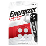 Leelispatarei LR44 (A76, AG13, V13GA, PX76A, L1154) 1.5V 175mAh Alkaline Energizer (4tk blistris)
