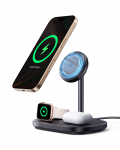 Juhtmevaba magnetiline laadimisalus EnerFill FS41 3-in-1 22,5W USB-C, must