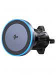 Car Air Vent Magnetic Phone Mount with Wireless Qi2 Charging 15W, Gray