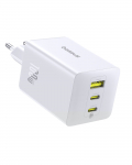 Seina kiirlaadija EnerFill FE11 100W USB-A + 2xUSB-C QC PD, valge