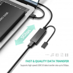 Kaablipikendus USB3.0 10m microUSB pesaga v&auml;lise toite jaoks US175 UGREEN