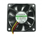 Ventilaator 60x60x10mm 12VDC 27m&sup3;/h 28dBA kiiruse anduriga SUNON RoHS