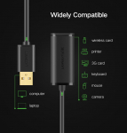 Kaablipikendus USB AM - AF 20m must US121 UGREEN