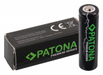 Rechargeable battery unprotected with button top 14500 3.7V 800mAh 1.5A Li-ion PATONA