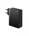 Seinalaadija GaN5 Pro 160W USB + 2xUSB-C QC4+ PD3.1 koos USB-C 1m kaabliga, must