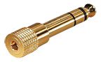 &Uuml;leminek  6.3 mm stereo pistik - 3.5 mm kullatud kontaktid