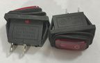 Klahvl&uuml;liti; ON-OFF, fikseeritud, 2 kontakti. 6A/250Vac, 29x10mm, SPST, veekindel, punane