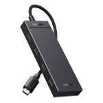Hub USB-C USB-C 3.2 4-pordiga 30cm, must
