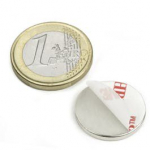 Magnet &Oslash;20x2mm, liimiteibiga NdFeB N45