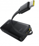 LiPo PowerBank 20000mAh 20W USB-A, USB-C integreeritud USB-C kaabliga, Bipow2 must BASEUS