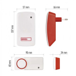 Juhtmevaba uksekell 230Vac, kahe nupuga P5750.2T