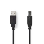 USB 2.0-kaabel | A-pistik &ndash; B-pistik | 3,0 m | must
