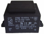 trafo 230V/12V 500mA 6VA Hahn, RoHS