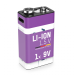 Laetav aku 1604 9V 400mAh (Li-Ion 3,7Wh), USB-C tippv&auml;ljundv&otilde;imsusega DC 9V 0,4A ANSMANN