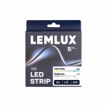 LED riba, 5m rulli, 24Vdc, 11W/m, COB 480LED/m, 140lm/W, 1600lm, k&uuml;lmvalge 6000K, IP20, 180&deg;.