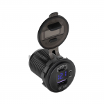 Paigaldatav autolaadija 12-24V USB + USB-C QC3.0 PD koos pingeindikaatoriga
