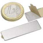 Magnetas 40x12x1mm, priklijuojamas NdFeB N35