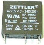 Relee 16A/ 13VDC; 16A/250VAC, 24VDC, SPDT