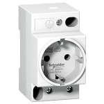 Pistikupesa 16A, 250 VAC, DIN-liistule, Schuko Schneider