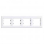 Raam 4-osaline - valge, Asfora, Schneider Electric