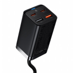Lauap&otilde;hine kiirlaadija GaN3 Pro 65W 2xUSB + 2xUSB-C QC4+ PD3.0 koos USB-C 1,5m kaabliga, must