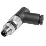M8 isane, 0,14-0,5 mm&sup2;, 3,5 - 5 mm, pin3, nurgapealne, IP67